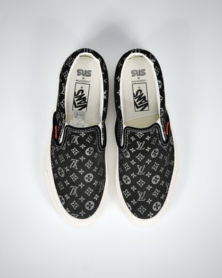 Vans x SNS x LV 三方聯名範斯海外代購款休閑滑板鞋 獨家出貨獨特3D反光刺繡Log帆布鞋