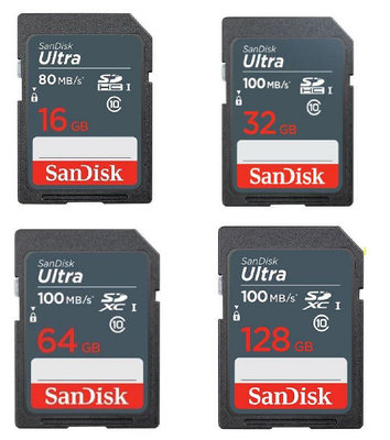 SanDisk Ultra 16GB 32GB 64GB 128GB SD 記憶卡 大卡 相機記憶卡 C10