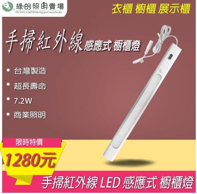 台灣製造 LED 櫥櫃燈 紅外線 感應 開關 櫃底燈 廚房燈 衣櫃燈 酒櫃燈 書桌燈 層板燈 間接照明 重點照明