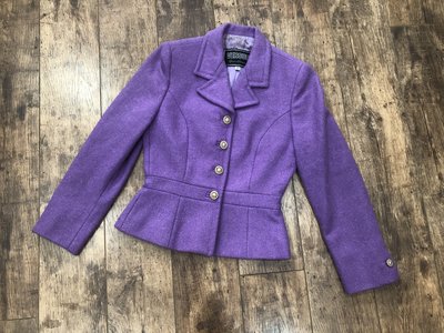 Versus 紫色毛料西裝外套