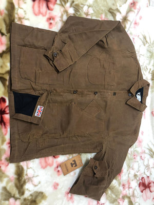 TELLASON （美國製）防水蠟布工作服式外套，尺寸為 size: L