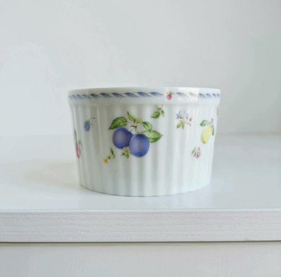 vintage日本中古瓷藍莓水果小碗缽布丁碗