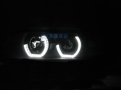 ~~ADT.車燈.車材~~BMW 5系 E39 類F10 LED導光 U型 光圈 LED方向燈大燈一組
