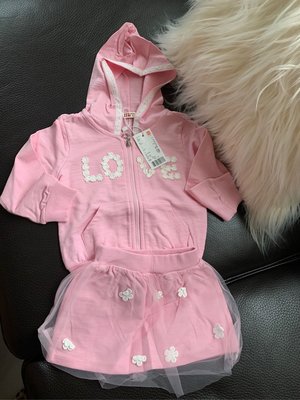 小芬店舖～全新JJLkids粉紅色女童外套+短裙80cm(9-12M)