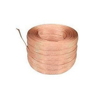 折扣優惠銅編織帶 銅編織線軟連接 接地線 裸銅線 2.5平方（100米）銅編線*聚百貨