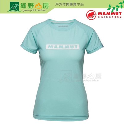 MAMMUT 長毛象 女 QD Logo Print T-Shirt AF短T恤 冰冷霜 PRT3 1017-02021
