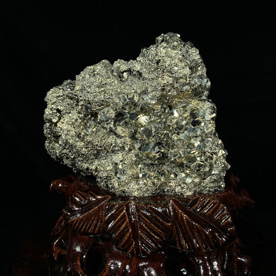 秘魯 天然黃鐵礦 完整大晶體帶座高15×11×7厘米 重1.7公斤編號65040808【萬寶樓】古玩 收藏 古董