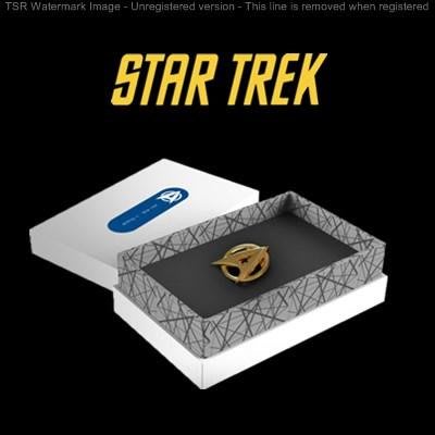 [APPS STORE21]STAR TREK 星際爭霸戰 原初代艦長通訊器金屬徽章胸針鍍金