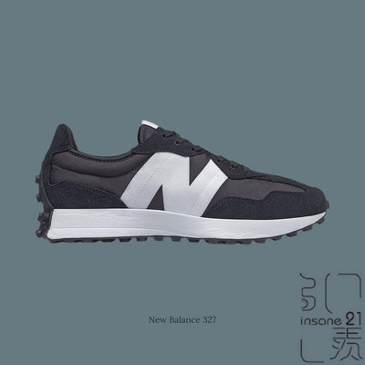 NEW BALANCE NB 327 休閒 黑白 基本款 大LOGO 中性 MS327CPG【Insane-21】