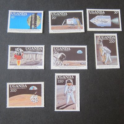 【雲品12】烏干達Uganda 1989 Sc 693-700 stamps space set MNH 庫號#B512 61177