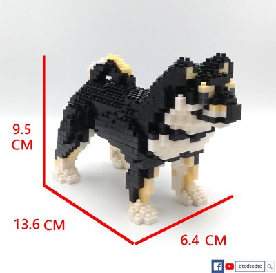 特價 小積木 DIY 柴犬 shiba 狗 犬 黑色-XS 自己動手作  鑽石積木 微型積木