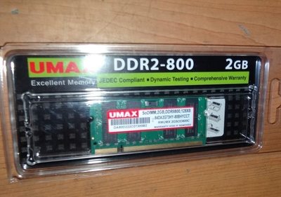 ...點子電腦-北投...全新筆電記憶體2G◎UMAX  2GB DDR2  800◎(歡迎來店測試)850元