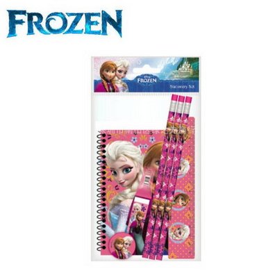 FROZEN冰雪奇緣艾莎與安娜公主系列粉色系8-PIECE文具鉛筆組特價99元/套