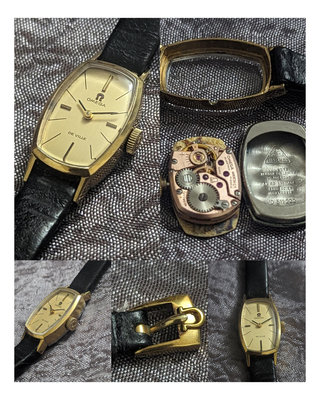 （全部原裝）1960年代omega 停產（盒裝美品）,酒罇型包金手上鍊機械女錶