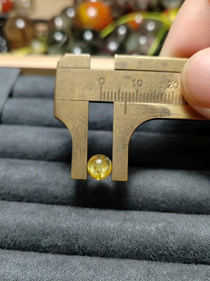 鈦晶珠徑7mm，重0.43g，純天然鈦晶珠子散珠單珠，發644 水晶 擺件 原石【楚風漢韻】