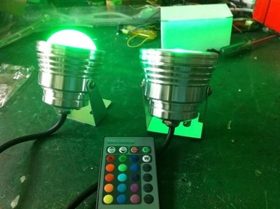 (燈光專家) 10W LED 變色燈泡~防水~水底燈~噴水池燈 ~商業~居家廣告~裝飾~照明**投射燈