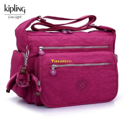 新款Kipling大斜挎包媽媽包旅行包休閑媽咪包防水尼龍布包猴子包