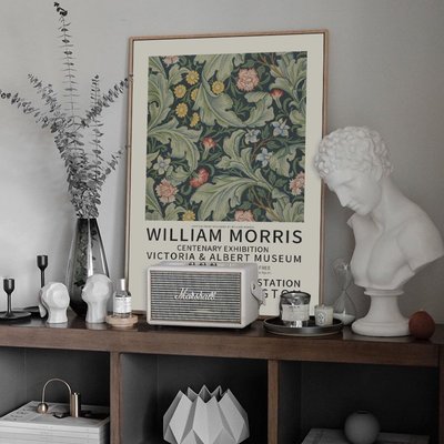 現貨 William Morris威廉·莫里斯的印花裝飾畫后現代美學設計海報壁畫大優惠C