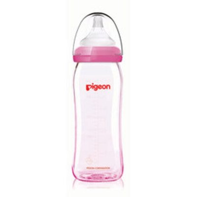 貝親Pigeon 矽膠護層寬口母乳實感玻璃奶瓶240ml