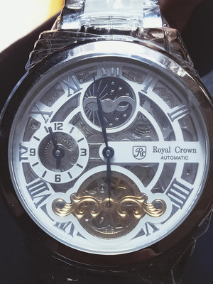 Royal Crown 鏤空機械錶表進4.3公分