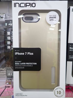 陸 INCIPIO Apple IPhone 7 8 I8 PLUS 軍規 防摔 背蓋 大78 DUALPRO 金色