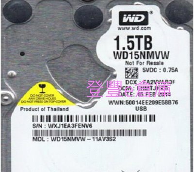 【登豐e倉庫】 YF677 黑標 WD15NMVW-11AV3S2 1.5TB USB 3.0 硬碟