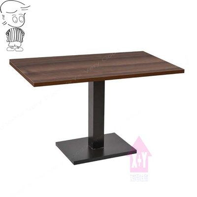 【X+Y】艾克斯居家生活館     餐桌椅系列-艾冰 3*2尺餐桌(803烤黑砂紋/木心板).適合居家或營業用.摩登家具