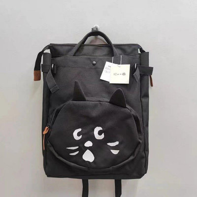 【熱賣精選】日本 可愛驚訝貓 後背包 NYA 後背包 刺繡背包 學院書包 大容量背包 旅行包戶外