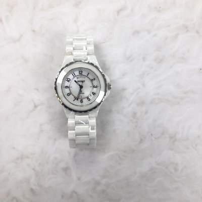 「官方授權」ORIENT東方錶 女 白陶瓷時尚 石英腕錶 (HS9SC21S)