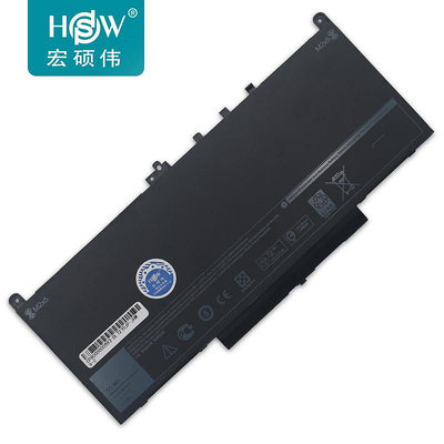 HSW適用于戴爾J60J5 Latitude E7270 E7470 MC34Y 242WD 451-BBSY內置筆電電腦電池4芯 55WH