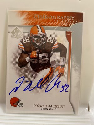 D’Qwell Jackson 2009 SP AUTHENTIC CHIROGRAPHY AUTO FOOTBALL CARD