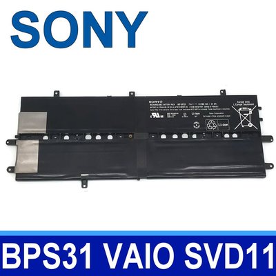 索尼 SONY VGP-BPS31 4芯 原廠電池 SONY VAIO SVD11  Duo11