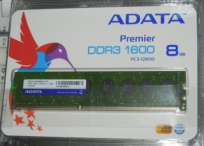 ...點子電腦-北投..8G◎PC用 威剛ADATA   DDR3-1600 8GB◎正規盒裝3000元
