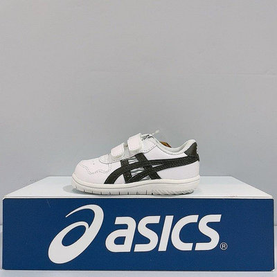 ASICS JAPAN S TS 中童 白色 皮革 魔鬼氈 復古 舒適 運動 休閒鞋 1204A093-101