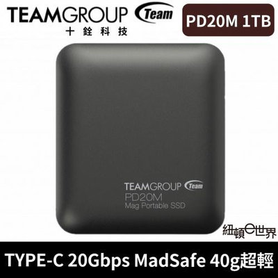 【紐頓二店】TEAM 十銓 PD20M 1TB MagSafe 磁吸外接式固態硬碟 有發票/有保固