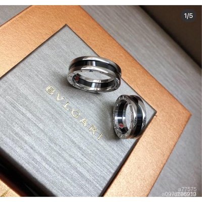 【日本二手】BVLGARI/寶格麗 慈善款 男女通用純銀鑲嵌黑色陶瓷 小紅點戒指