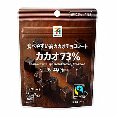 +東瀛go+日本 711 73%可可亞可可塊 40g 可可  73%可可亞 糖果 點心 日本必買 日本原裝