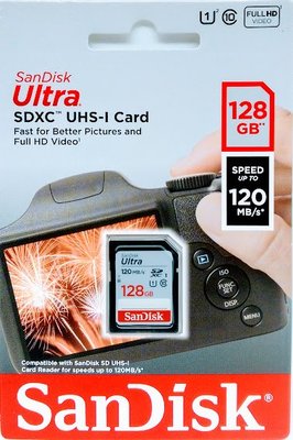 SanDisk Ultra SDXC-128Gb UHS-I 記憶卡 120MB/s ･SD 128G 公司貨