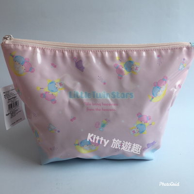 [Kitty 旅遊趣] Kikilala 立體化妝包Ｌ 雙子星 收納包 萬用包 大容量 凱蒂貓 大耳狗 酷洛米 多款