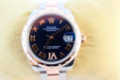 [吉宏精品交流中心]ROLEX 勞力士 178341 31mm 玫瑰半金 藍面 原鑲鑽 自動機械 女錶