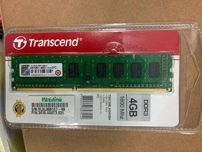 Transcend 創見 DDR3 1600 4G 桌上型記憶體