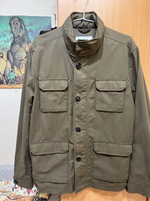 ZARA 軍綠色M65口袋外套夾克 軍裝外套 工裝外套 立領連帽外套 多口袋機能外套 二手出清