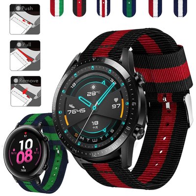適用於 Huawei Watch GT 2 46mm 42mm GT2 尼龍運動錶帶更換錶帶手腕手鍊 20mm 22mm