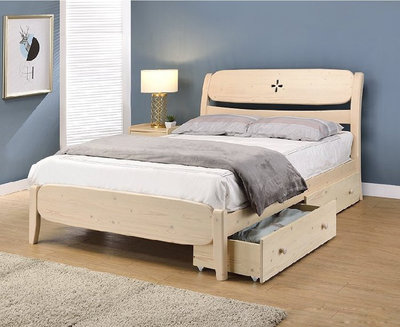 【生活家傢俱】NC-22-2C：3.5尺抽屜單人床-洗白色【台中8200送到家】床架 兒童床 床台 實木床 杉木床板