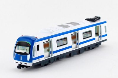 「車苑模型」高速地鐵 高鐵 捷運 城市軌道地鐵 聲光 迴力開門 藍