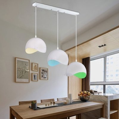 【Lighting.Deco】北歐風格Colorful Lamp金屬工藝loft工業風 時尚簡約 直排三燈 圓盤三燈