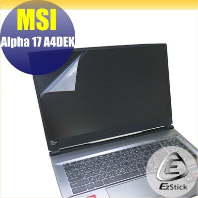 【Ezstick】MSI ALPHA 17 A4DEK 靜電式筆電LCD液晶螢幕貼 (可選鏡面或霧面)