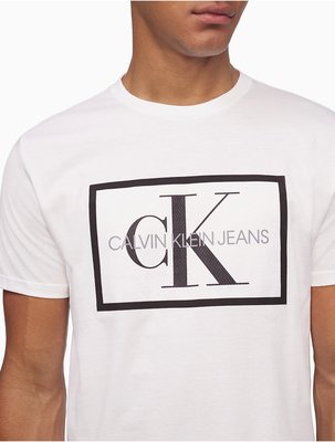 【美麗小舖】Calvin Klein CK 白色 男裝 T恤 短袖 短T-Shirt 圓領上衣~C48243