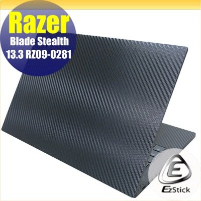 【Ezstick】Razer Blade Stealth 13.3 RZ09-0281 黑色立體紋機身貼 DIY包膜