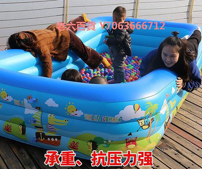 精品夏季游泳池寶寶兒童洗澡浴缸家庭游泳桶家用充氣加厚折疊水池